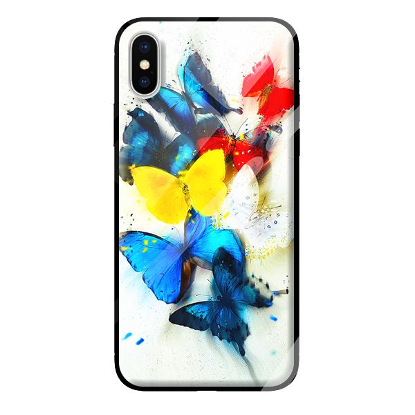 Ốp kính cường lực cho iPhone XS MAX bướm 22 - Hàng chính hãng