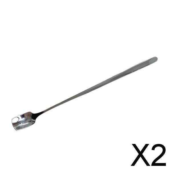2xStainless Steel Long Mixing Stirring Spoon Coffee Spoon Ice Multipurpose