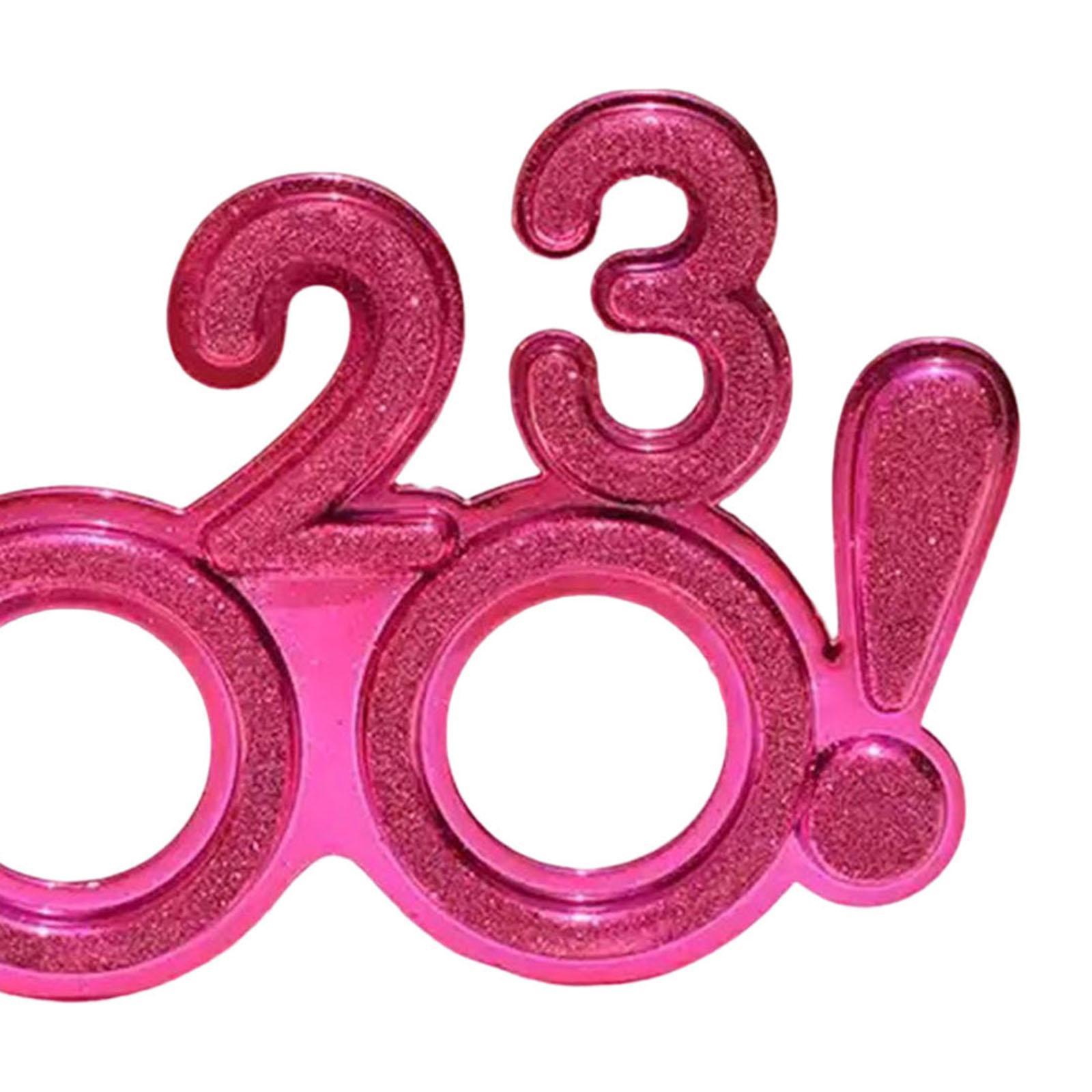 New Years Glasses Decorations Eve Party Supplies Funny Glitter 2023 Glasses for Celebration Adults