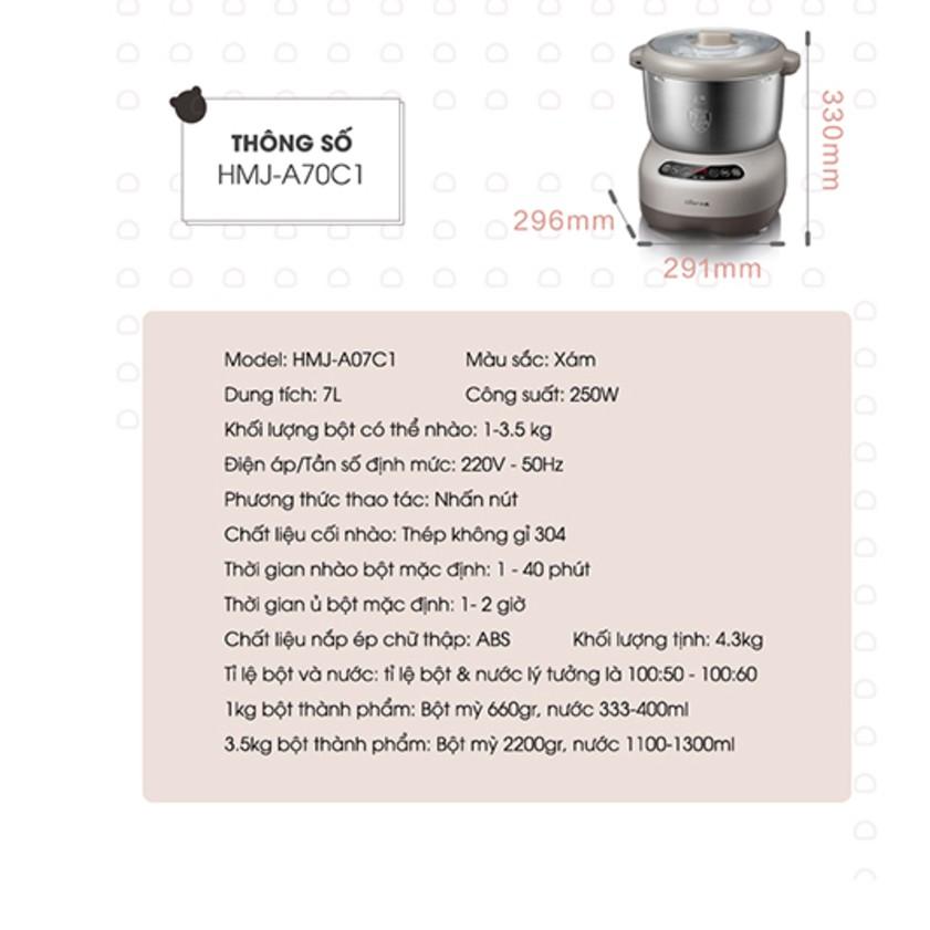 Máy nhồi bột, Máy Nhào Bột Bear. Dung tích 7L.