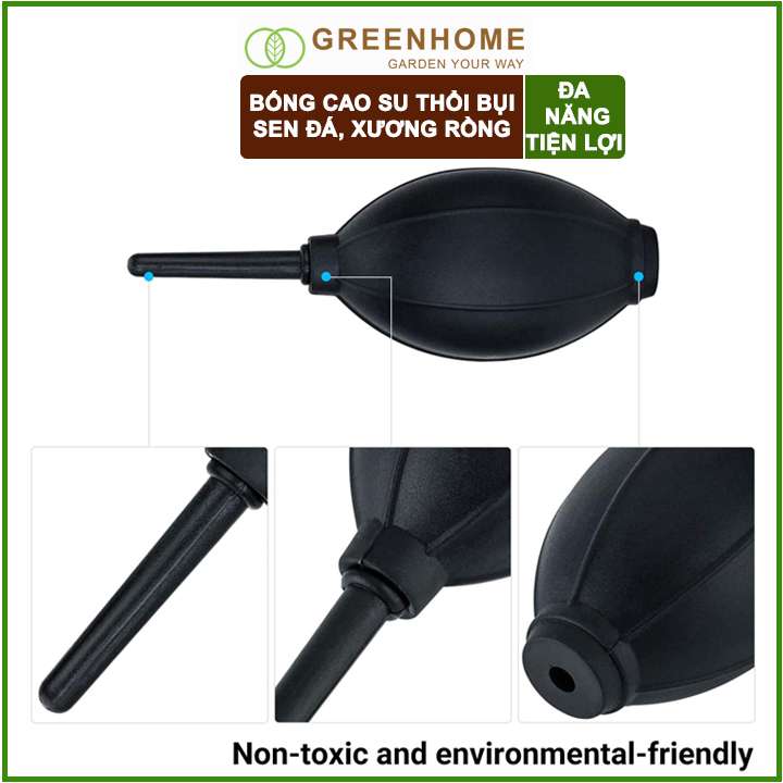 Bóng Cao Su Thổi Bụi GreenHome, D15xr5cm, Dụng Cụ Làm Vườn, Làm Sạch Cây Sen Đá, Bonsai, Màu Sắc Ngẫu Nhiên