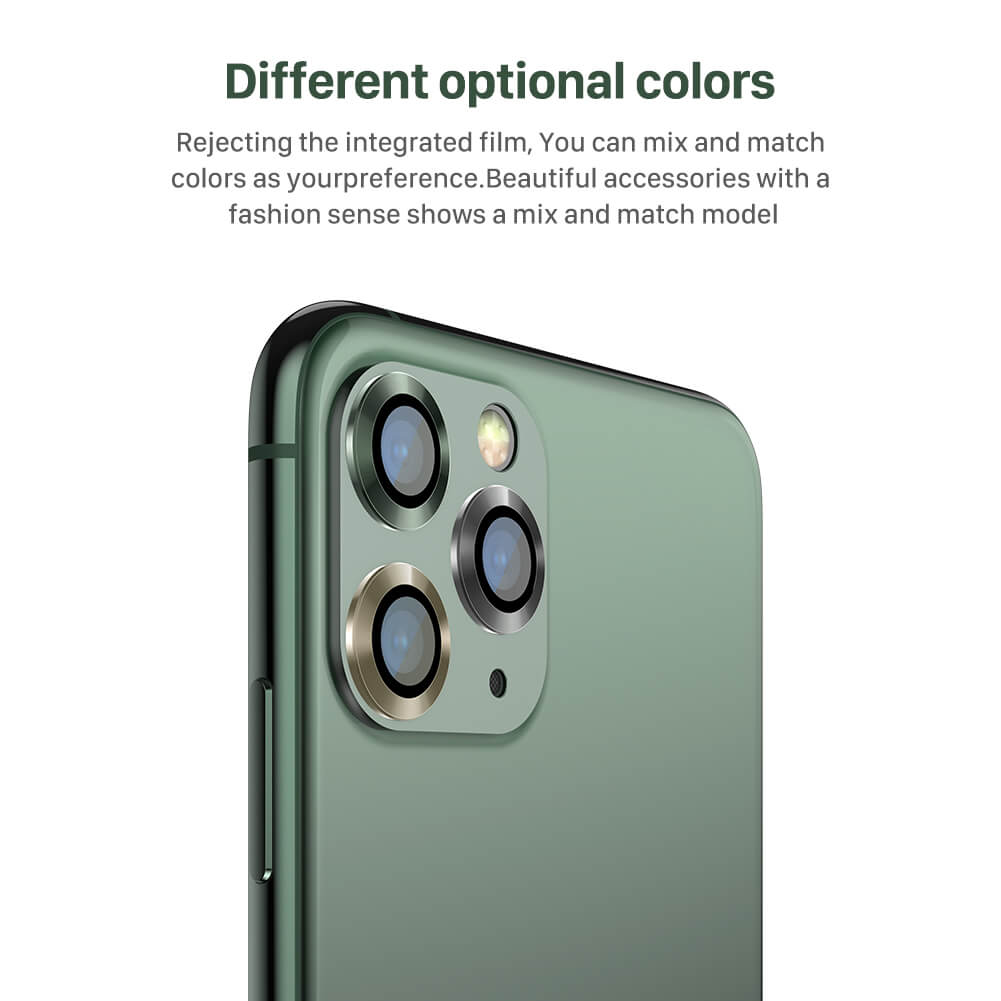 Bộ miếng dán kính cường lực bảo vệ Camera cho iPhone 11 Pro / 11 Pro Max Kuzoom mang  lại khả năng chụp hình sắc nét full HD (độ cứng 9H, chống trầy, chống chụi & vân tay, bảo vệ toàn diện)