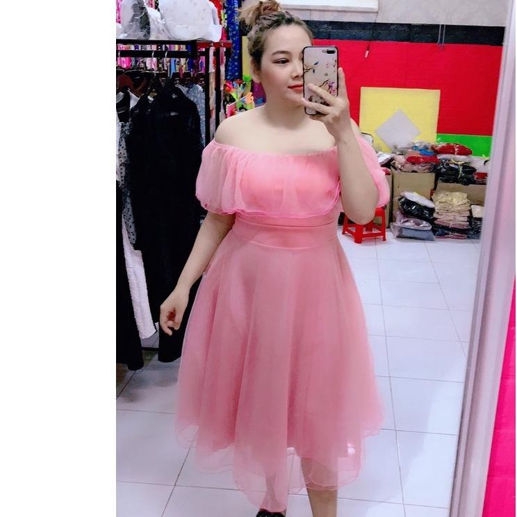 ĐẦM CÔNG CHÚA REN TRƠN BÈO CỔ BIGSIZE MẬP