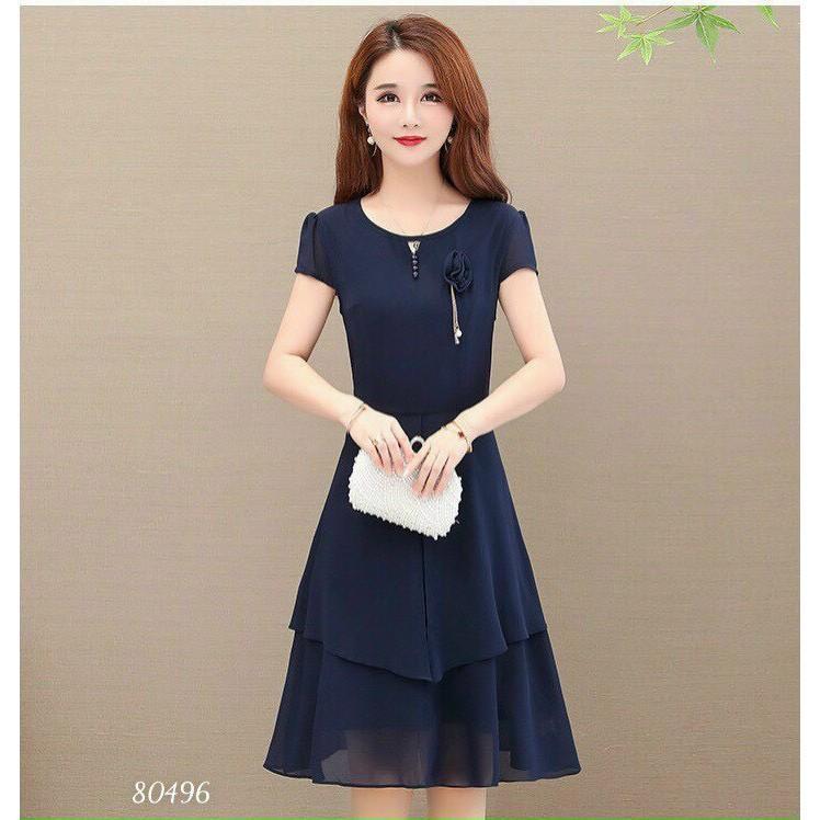 ĐẦM VOAN Ý,THIẾT KẾ HỌA TIẾT TRƠN NHƯNG KHÔNG KÉM PHẦN SANG TRỌNG,CHẤT LIỆU VÃI THOÁNG MÁT