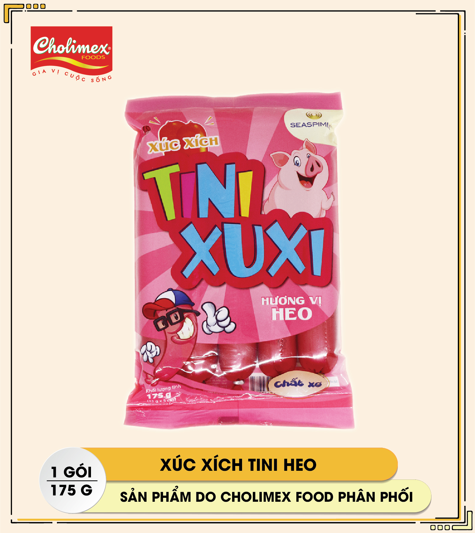 Xúc xích Tini Xuxi thịt heo