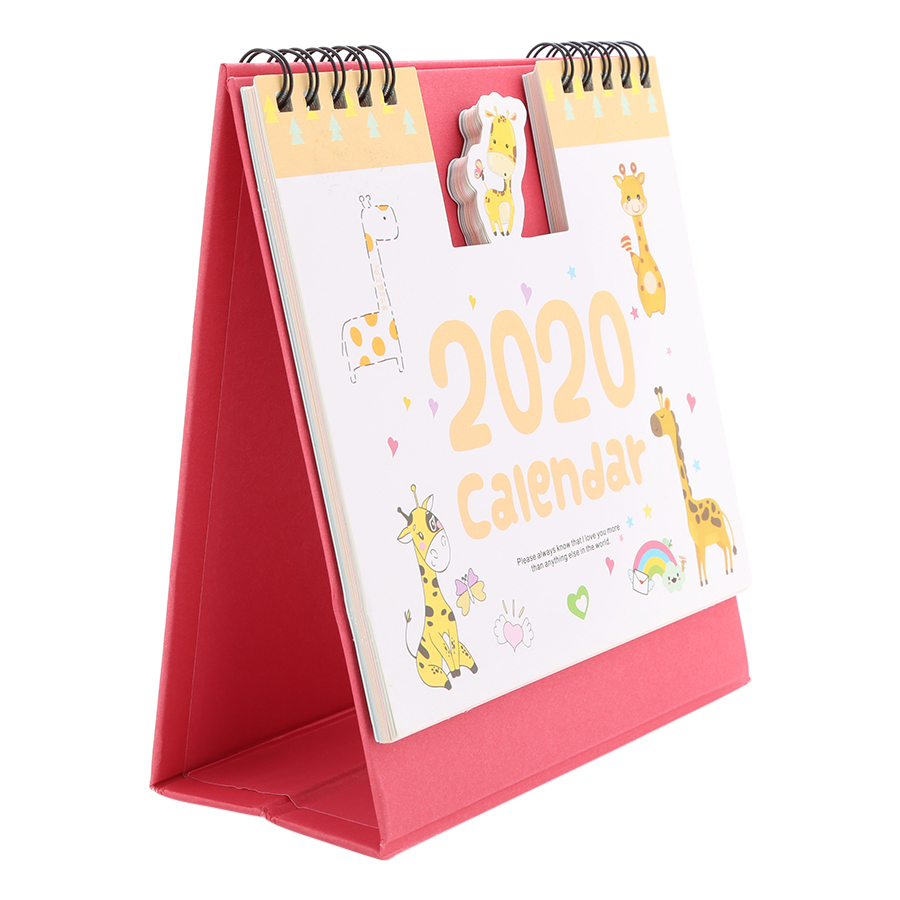 Lịch Để Bàn 2020 (15 x 16cm) - Hình Hươu Cao Cổ