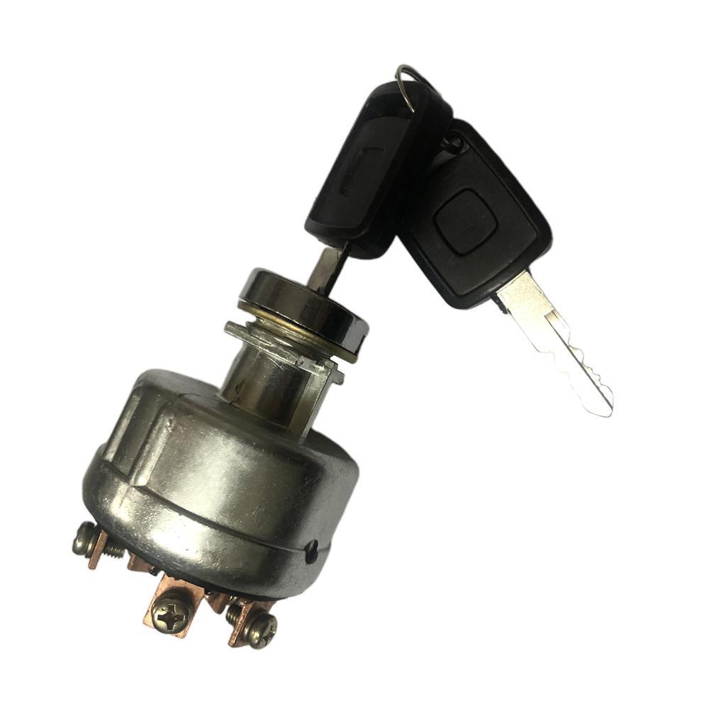 Universal 6 Terminal Ignition Switch Lock with 2 Keys for Forklift Car Truck
