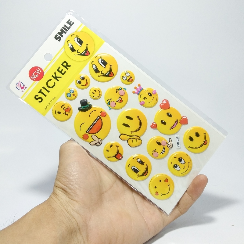 Bộ 3 Sticker Mặt Cười (Mẫu Sản Phẩm Giao Ngẫu Nhiên)