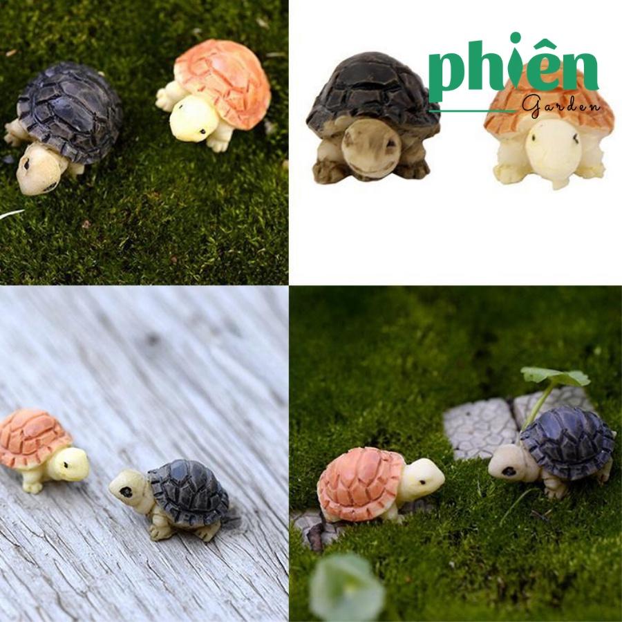 Rùa con trang trí tiểu cảnh, sen đá, terrarium, Phụ kiện Tiểu cảnh mini