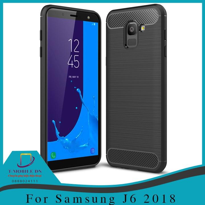 Ốp lưng cho Samsung J4 2018 Plus J6 J6 Plus J7 Pro J7 Plus J8 silicon mềm Carbon phay xước chống sốc