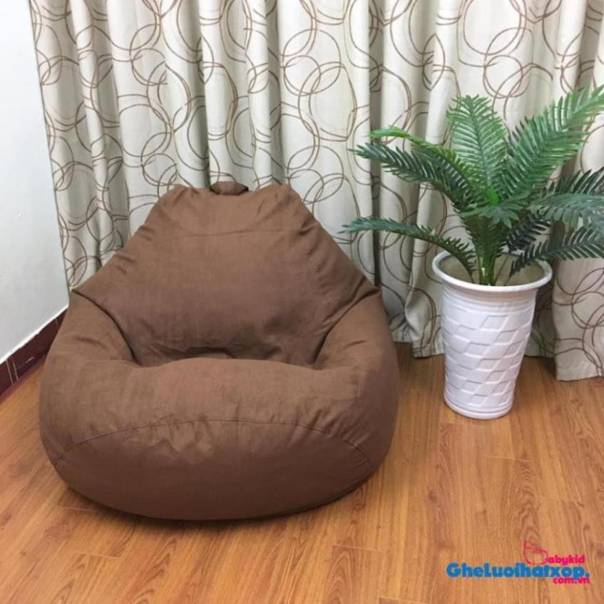 Vỏ ghế lười Babykid vải da lộn mềm được chọn màu