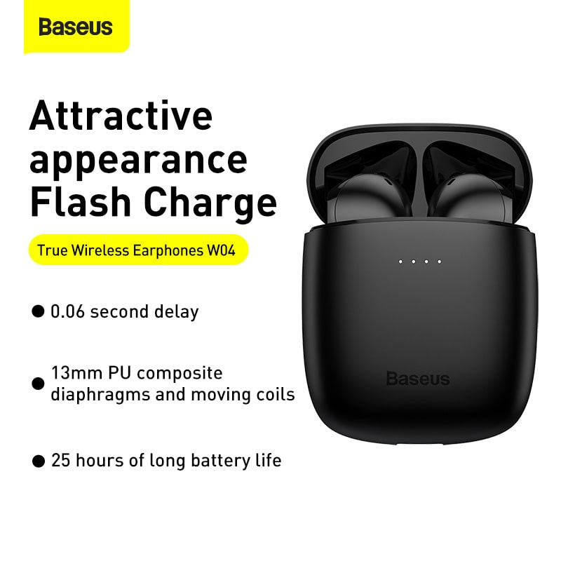 Tai Nghe Bluetooth Baseus Encok W04 (3015E) True Wireless Earphones (Hàng chính hãng)