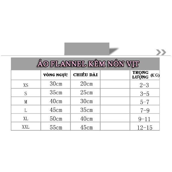 áo flannel / áo caro kèm nón vịt cho thú cưng - chó - mèo