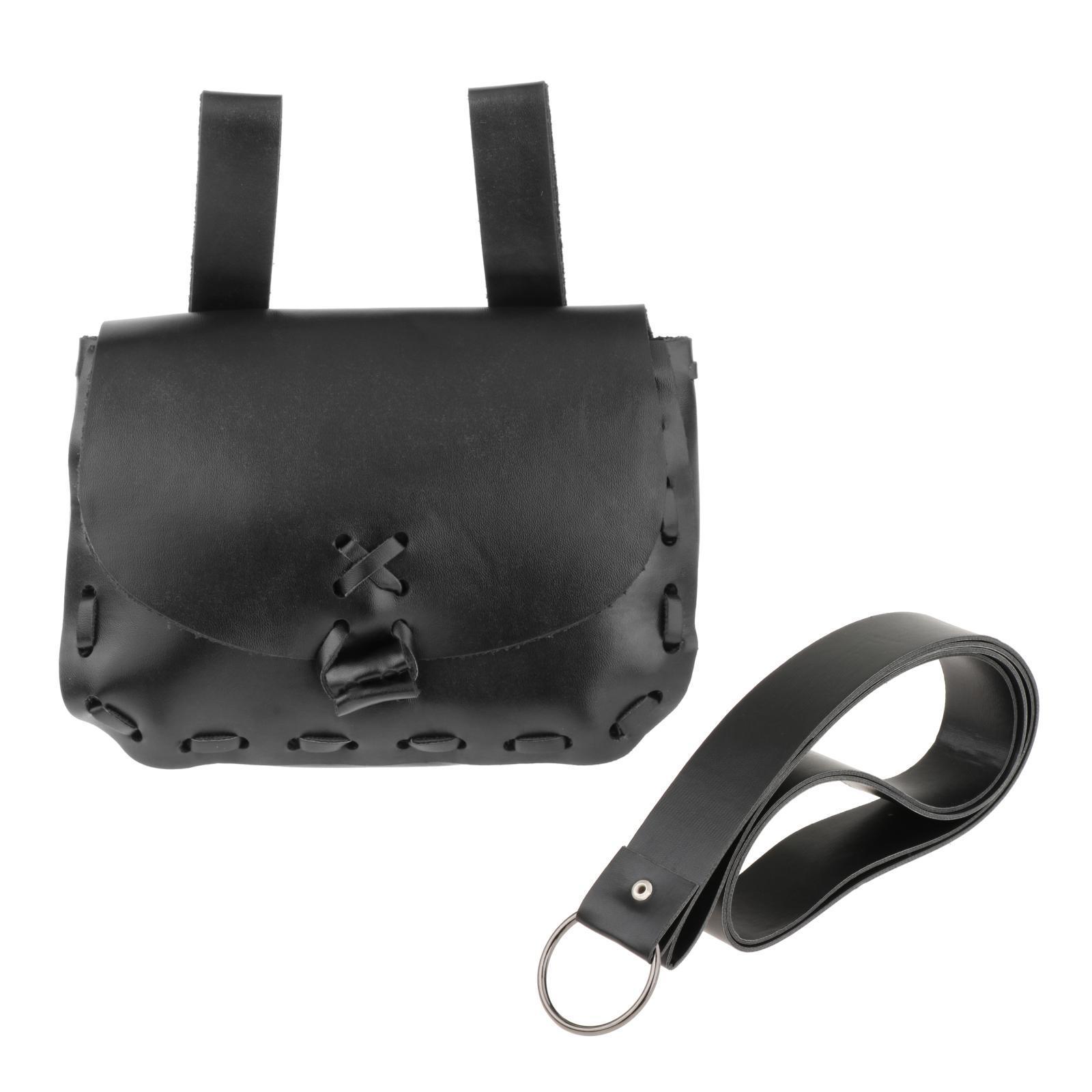 Retro PU Leather Waist Bag with Belt for  Cosplay Party Men Women
