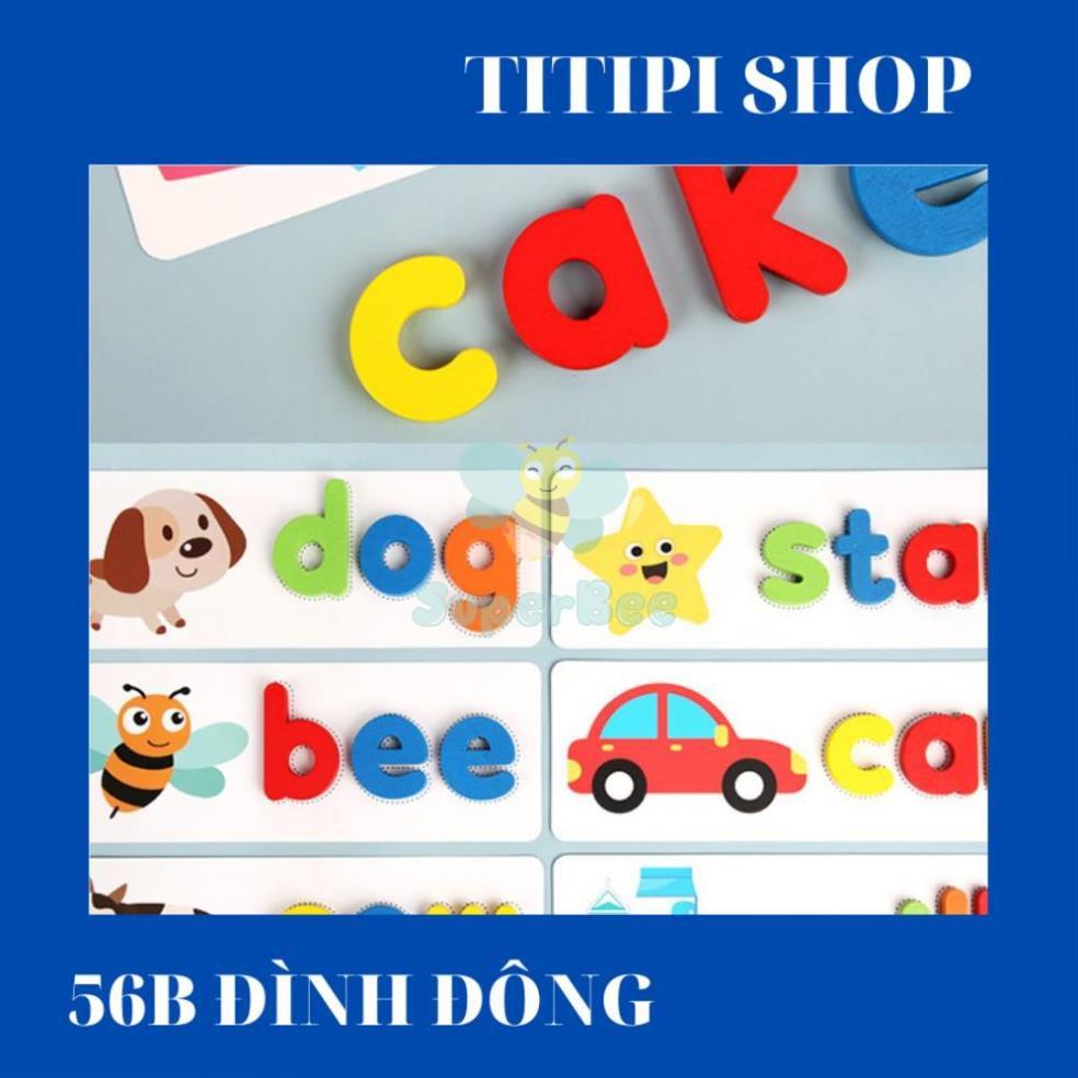 Bộ Ghép Chữ Gỗ Spelling Game Superbee, Học Đánh Vần Tiếng Anh Kèm 28 Thẻ Từ Vựng, Giáo Dục Trí Tuệ