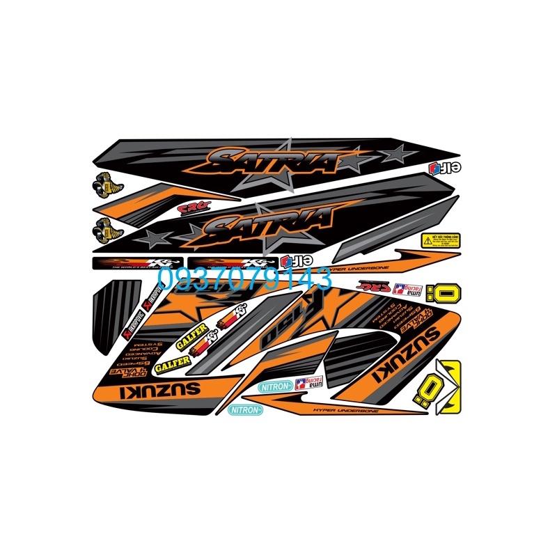 Tem rời xe raider chữ SATRIA