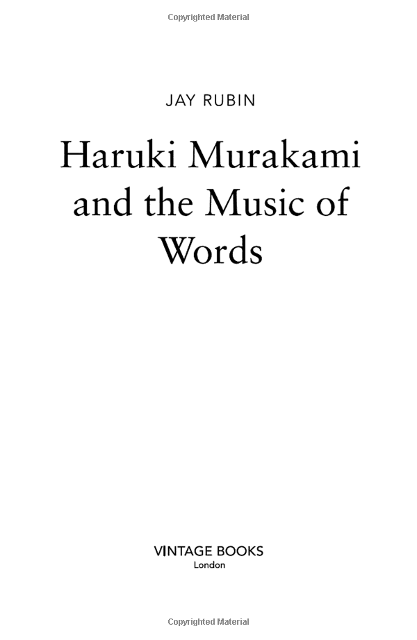 Haruki Murakami and the Music of Words