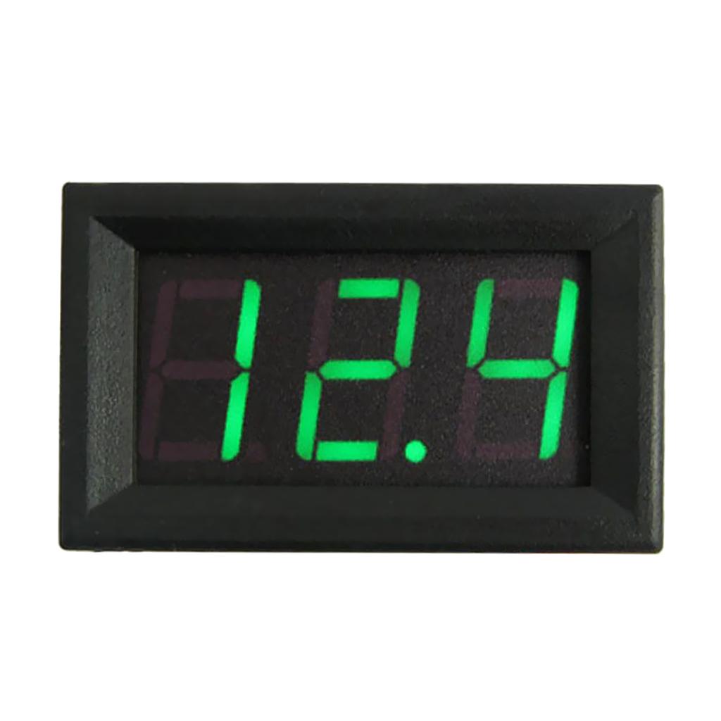 3 Wire LED Digital Display Voltage Meter Voltmeter Car Motor 0.56''