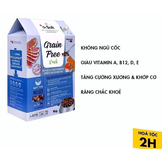 Thức Ăn Hạt Mềm cho Chó vị Cừu nhập khẩu Hàn Quốc Dr.Soft - Hộp 1.2kg