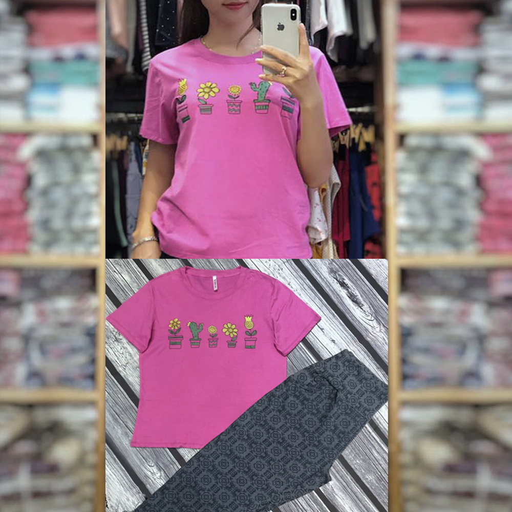 Sét Bộ Thun Cotton Quần Lửng