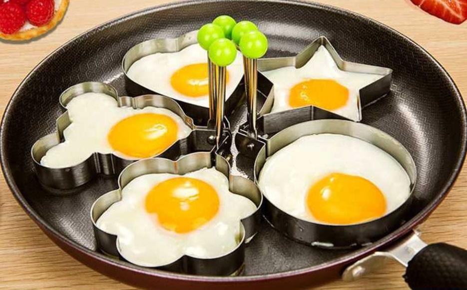 Bộ 5 Khuôn Inox Tạo Hình Chiên Rán Trứng - Loại Tốt