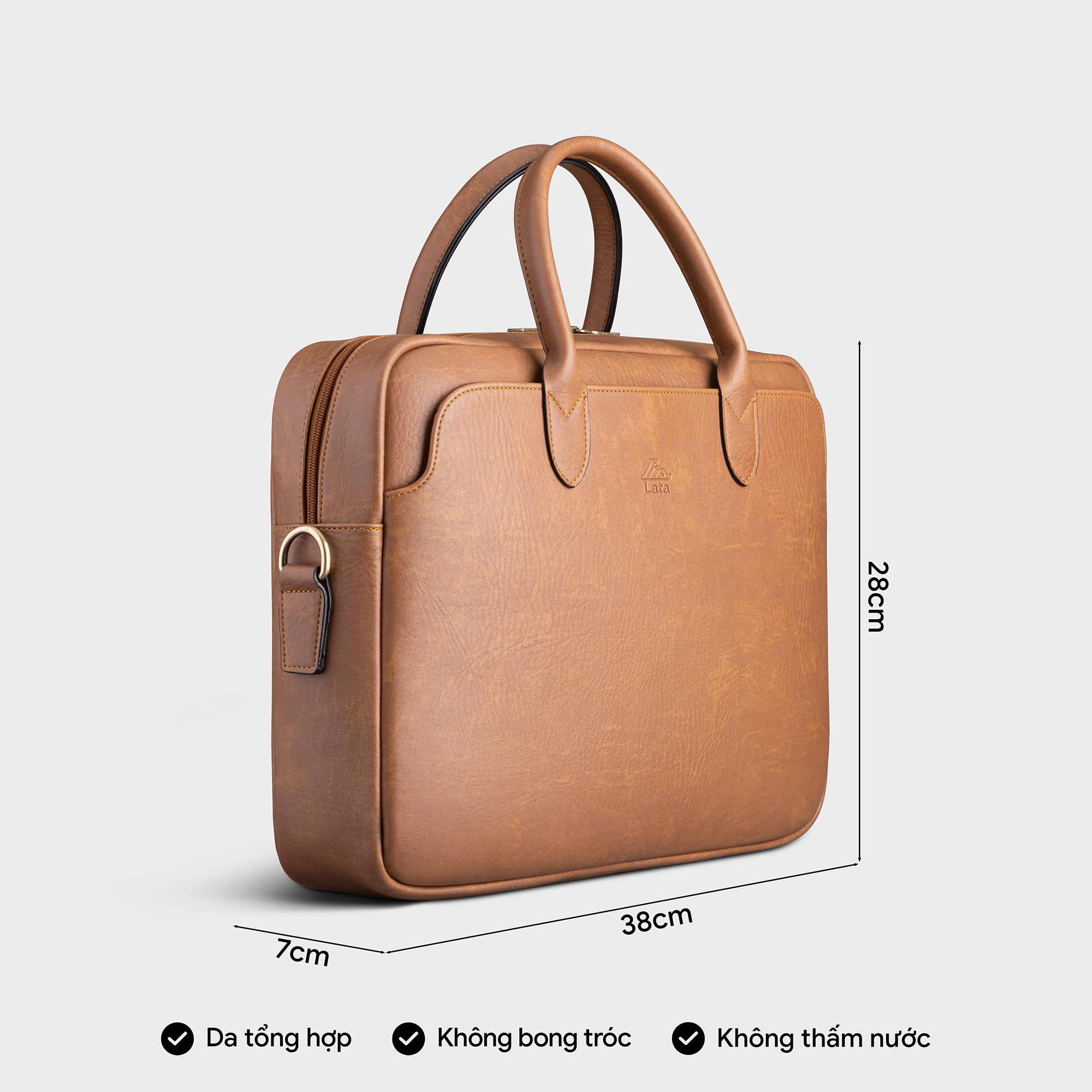 Cặp da nam công sở basic LATA CA41