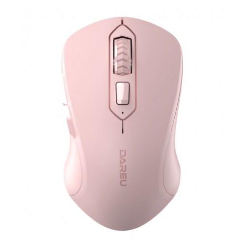 Chuột không dây Dareu LM115G (Đen/Hồng/Hình thú ngộ nghĩnh)
