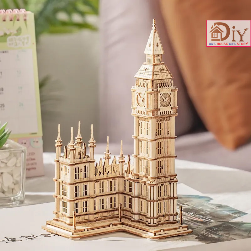 Mô hình gỗ DIY Robotime | Đồng hồ BIG BEN tự lắp ráp - Quà tặng trang trí sáng tạo cho bạn trai bạn gái