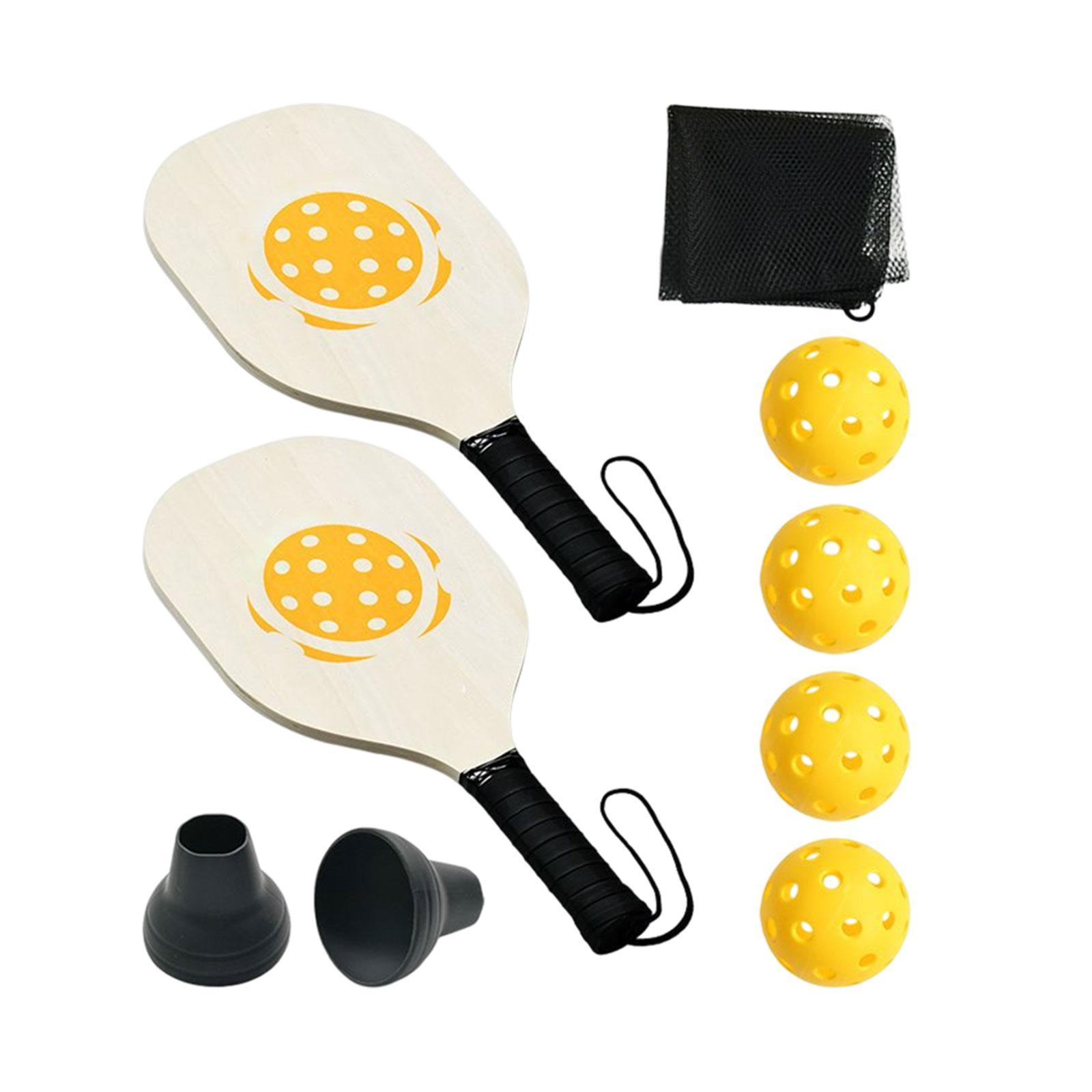 Lightweight Pickleball Paddles Set of 2 Rackets 4 Balls Portable Storage Bag
