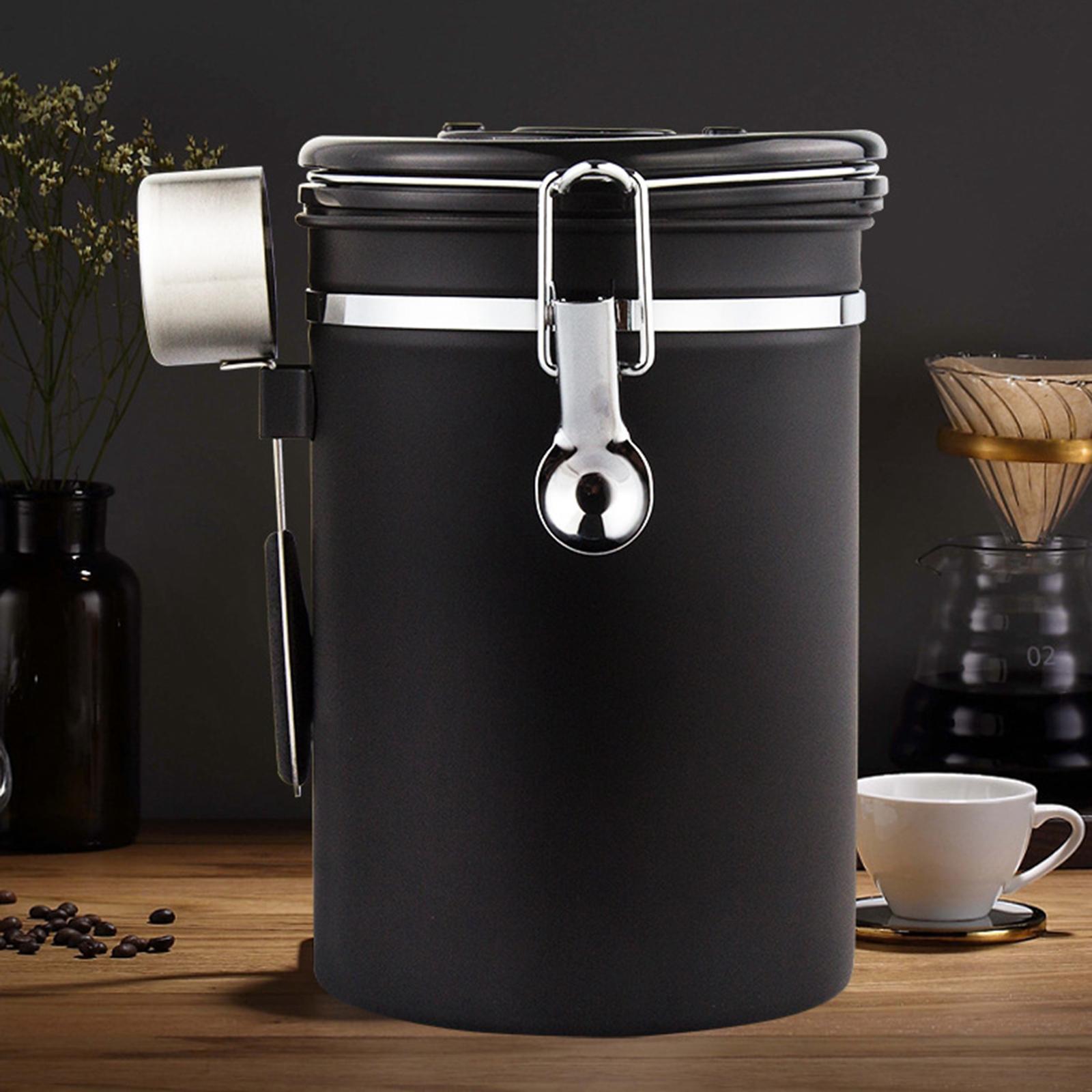 2pcs Coffee Canister Kitchen Dry Food Storage Container Airtight 1800ml