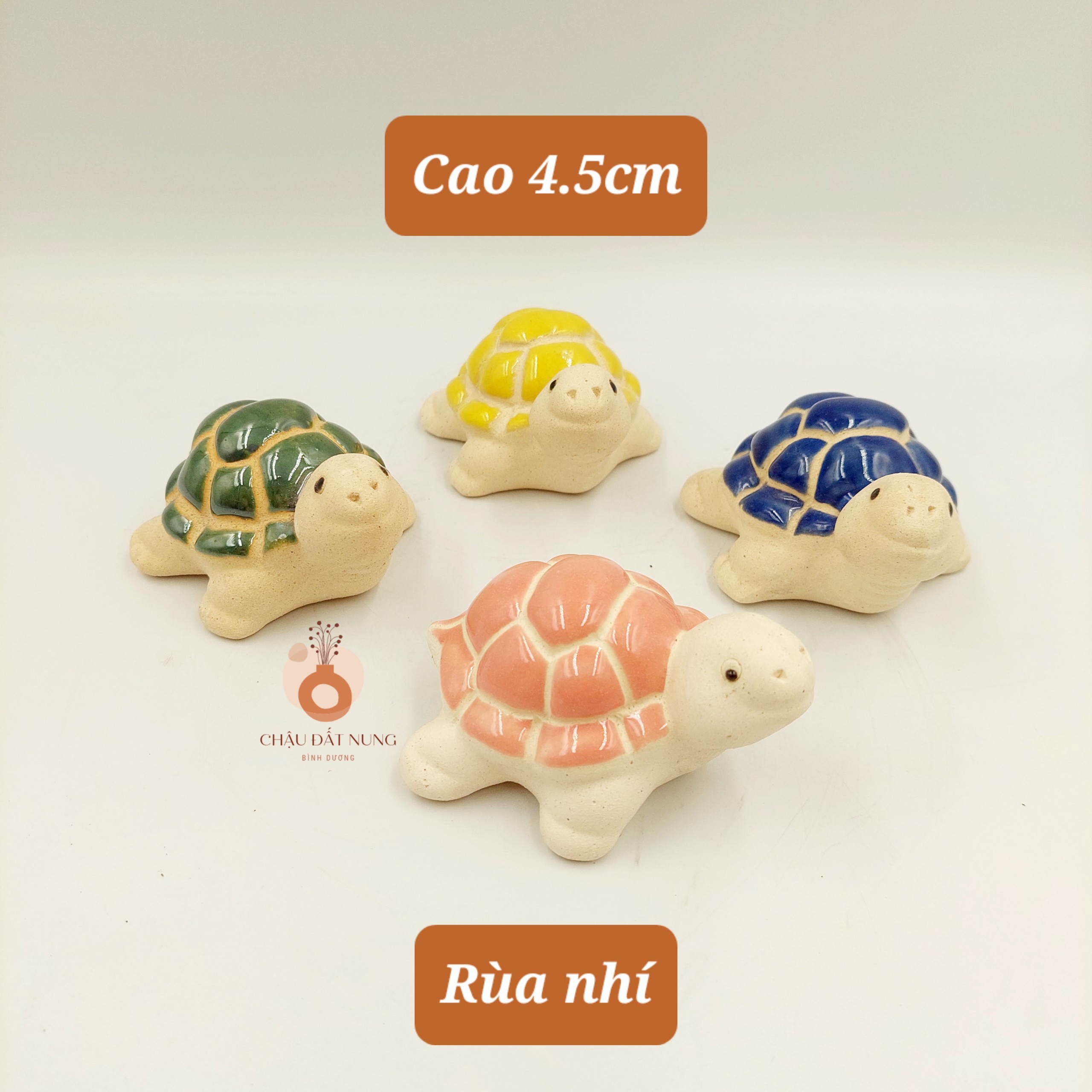 Trang trí sân vườn - Rùa nhí 45, chiều cao 4.5cm - Phụ kiện terrarium - Phụ kiện tiểu cảnh