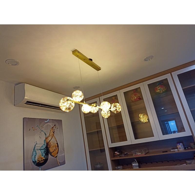 Đèn thả quả tròn 8 bóng ,đèn thả bàn ăn, đèn decor