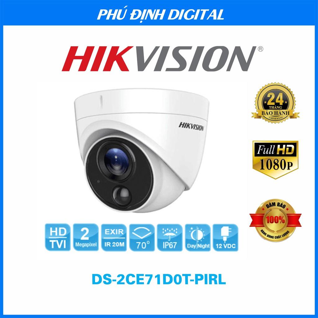 Camera HDTVI PIR 2MP Hikvision DS-2CE71D0T-PIRL - Hàng Chính Hãng