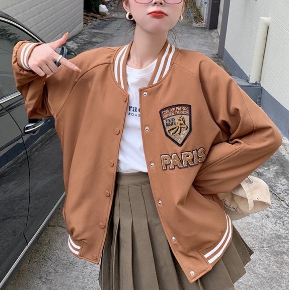 Áo khoác Bomber nỉ mềm cao cấp mã Paris
