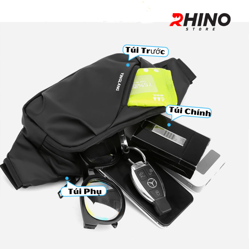 Túi đeo chạy bộ thể thao Rhino B407 nam nữ vải không thấm nước hàng chính hãng