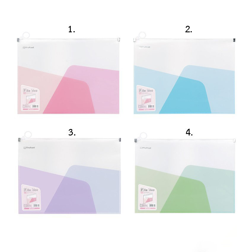 Bộ 4 Túi zip Elephant cỡ A4 Thái Lan Z01