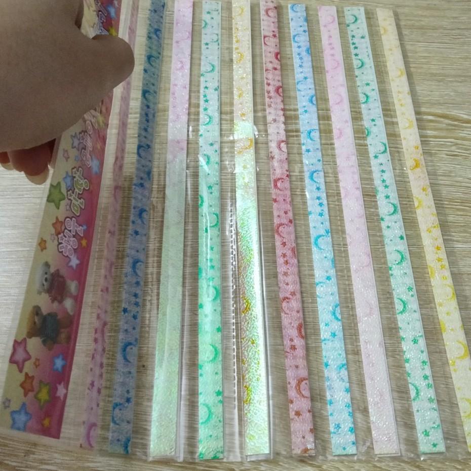 Giấy gấp sao nhiều họa tiết siêu xinh