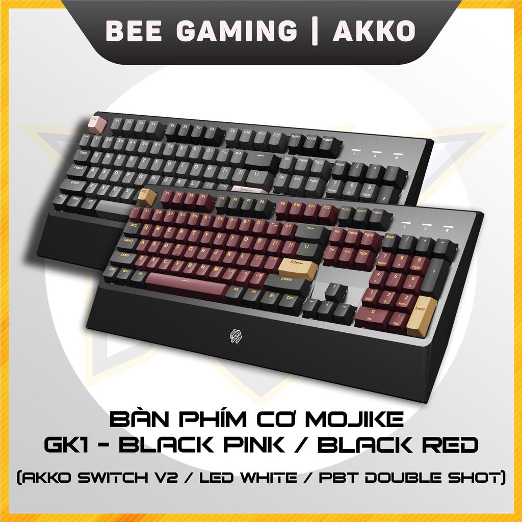 Bàn phím cơ chính hãng Mojike - GK1 Black Red (Led White / AKKO Switch v2)