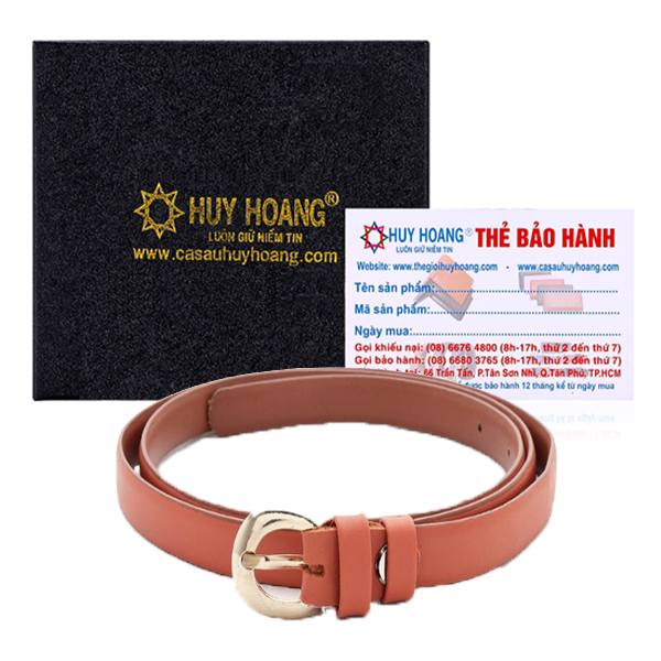 HJ5109-10-11-12-13-31-32-37-46 - Dây thắt lưng nữ Huy Hoàng da bò 1,5P màu da, đen, đỏ, nâu, xanh dương, cam, hồng, trắng, vàng