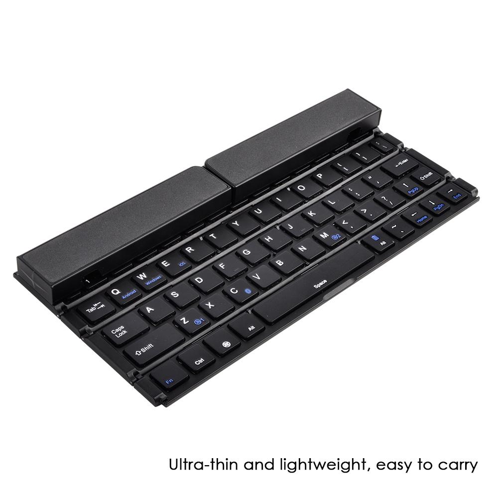 BK808 Mini Portable Folding Keyboard Dual Channel Foldable Keyboard for IOS Android Windows