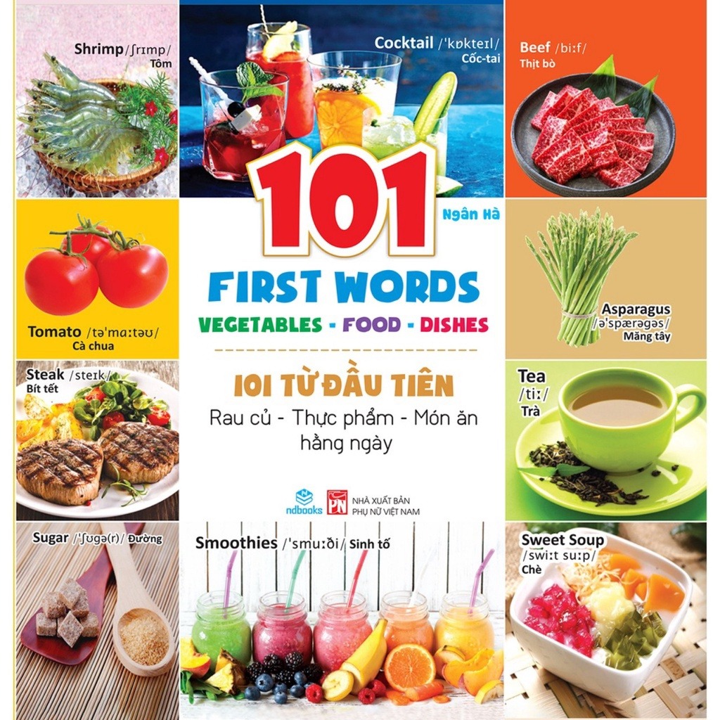 Sách - Trọn bộ 8 cuốn 101 First Words - 101 Từ đầu tiên - Song ngữ Anh - Việt - ndbooks