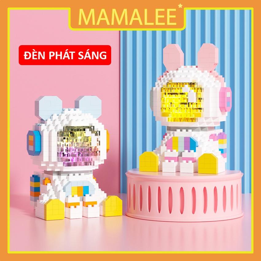 Lego 3D Phi Hành Gia Có Đèn Led Phát Sáng Dễ Thương (Phiên Bản Đặc Biệt) Có Hộp - Đồ Chơi Lắp Ráp Mô Hình Vũ Trụ