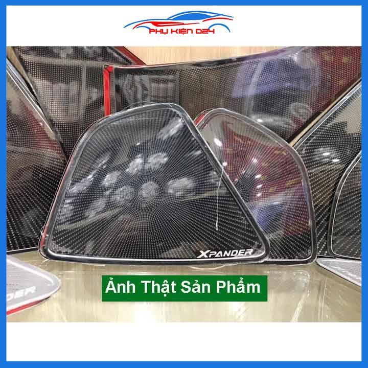 Bộ ốp màng loa vân Titan cho xe Xpander 2018-2019-2020-2021-2022 chống xước trang trí nội thất ô tô