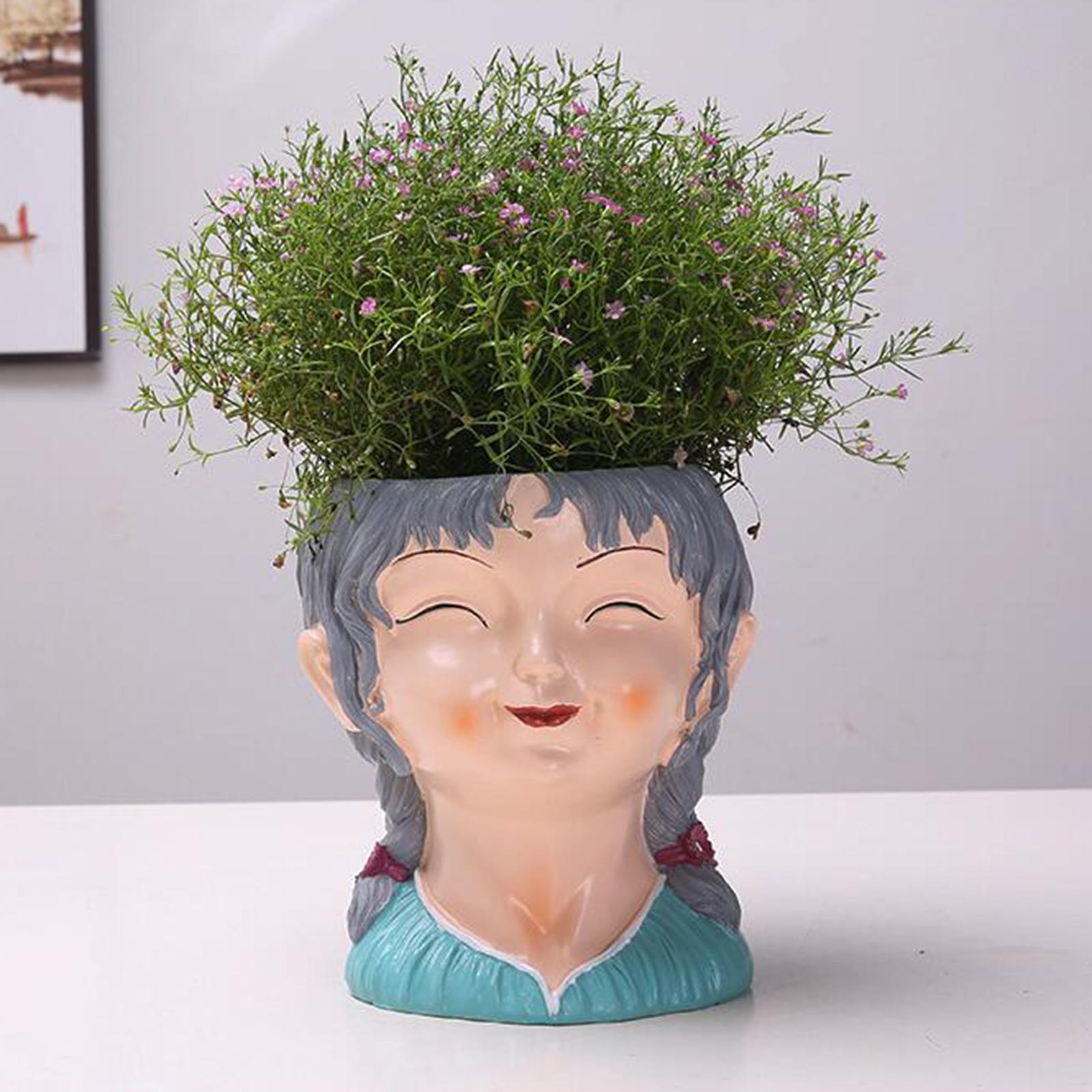 2Pcs   Flower Pot Head Plant Succulent Flowerpot