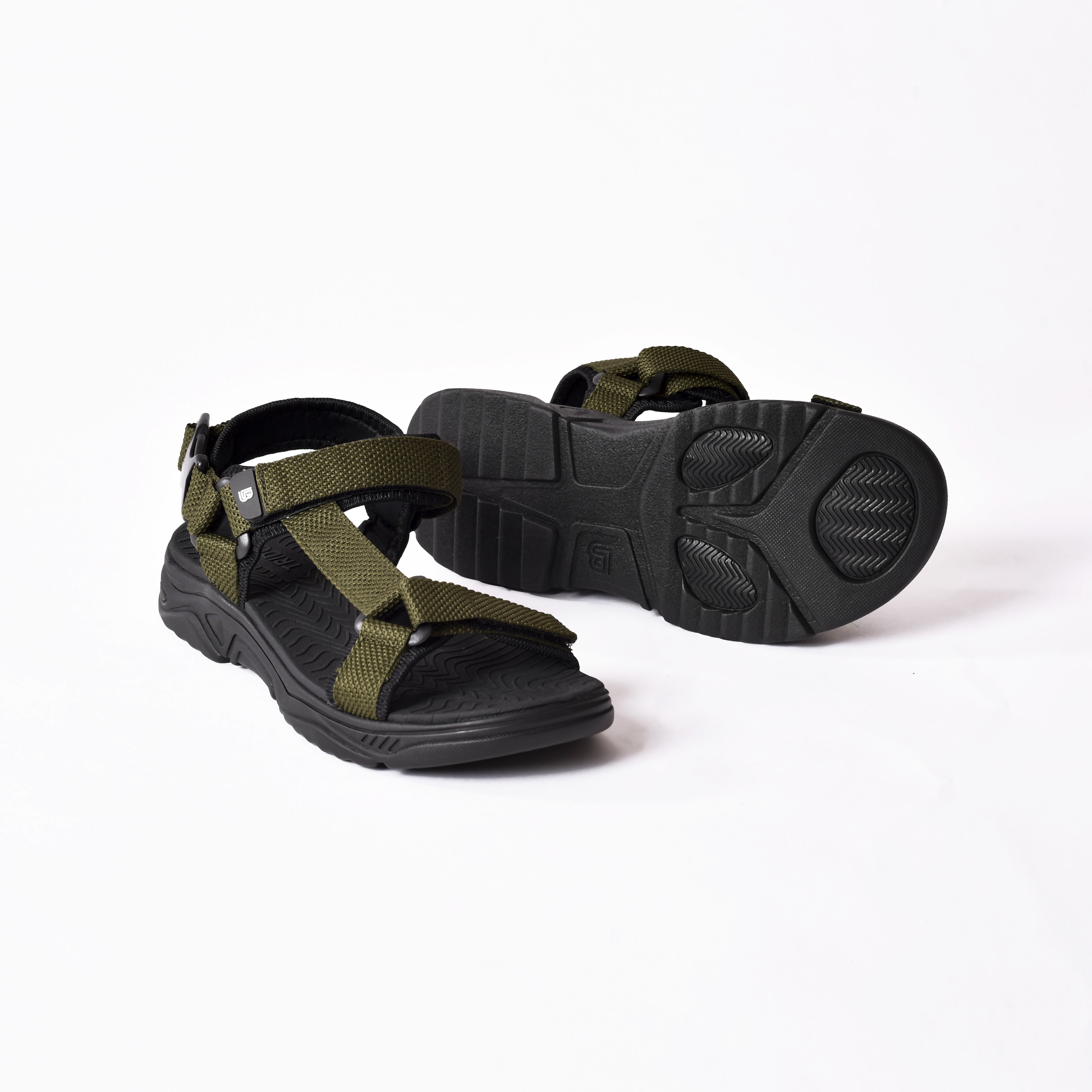 Giày Sandal Nam The Bily Quai Chéo - Xanh Rêu BL01XR