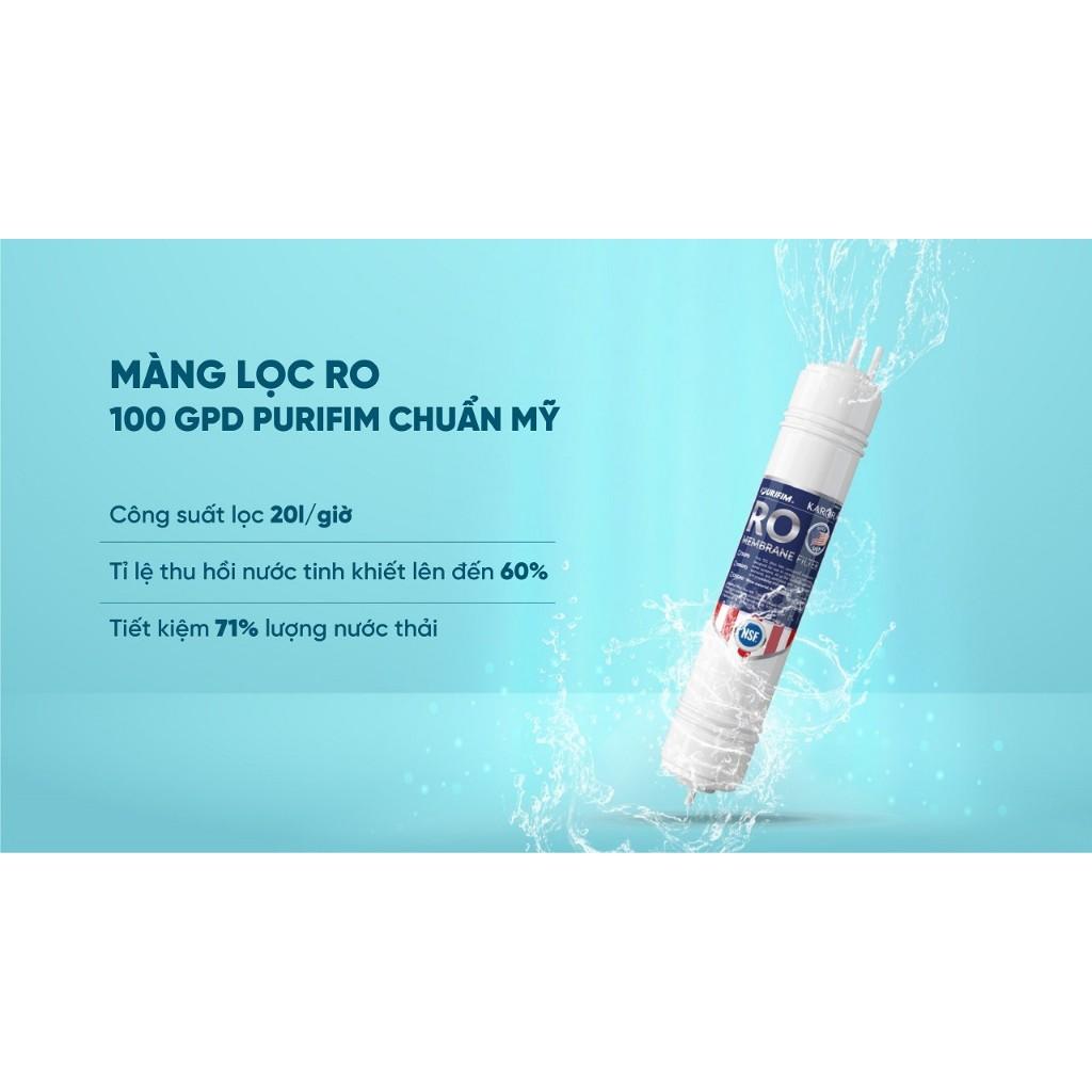 [TẶNG BỘ LÕI] Máy lọc nước RO Mỹ 11 lõi Karofi KAQ-D36S - Màng RO Mỹ 50GPD, Cụm lõi Smax hiệu suất cao 6.0 - Hàng Chính Hãng
