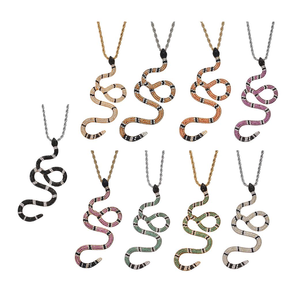 Rapper Essentials-Snake Shape Pendant Necklace-Personality