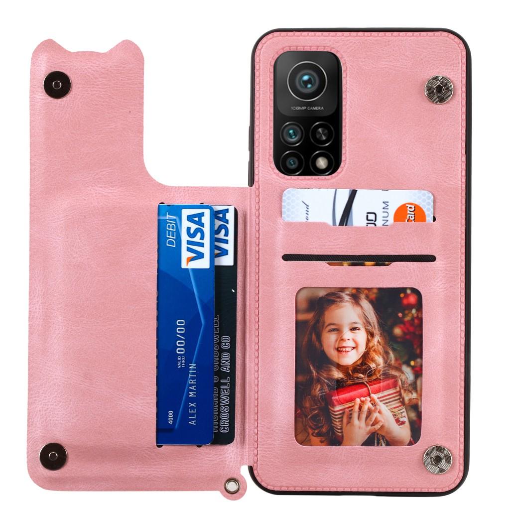 Bao da điện thoại nắp lật có ngăn để thẻ cho Xiaomi POCO X3 NFC Mi 10T Pro 10T Lite