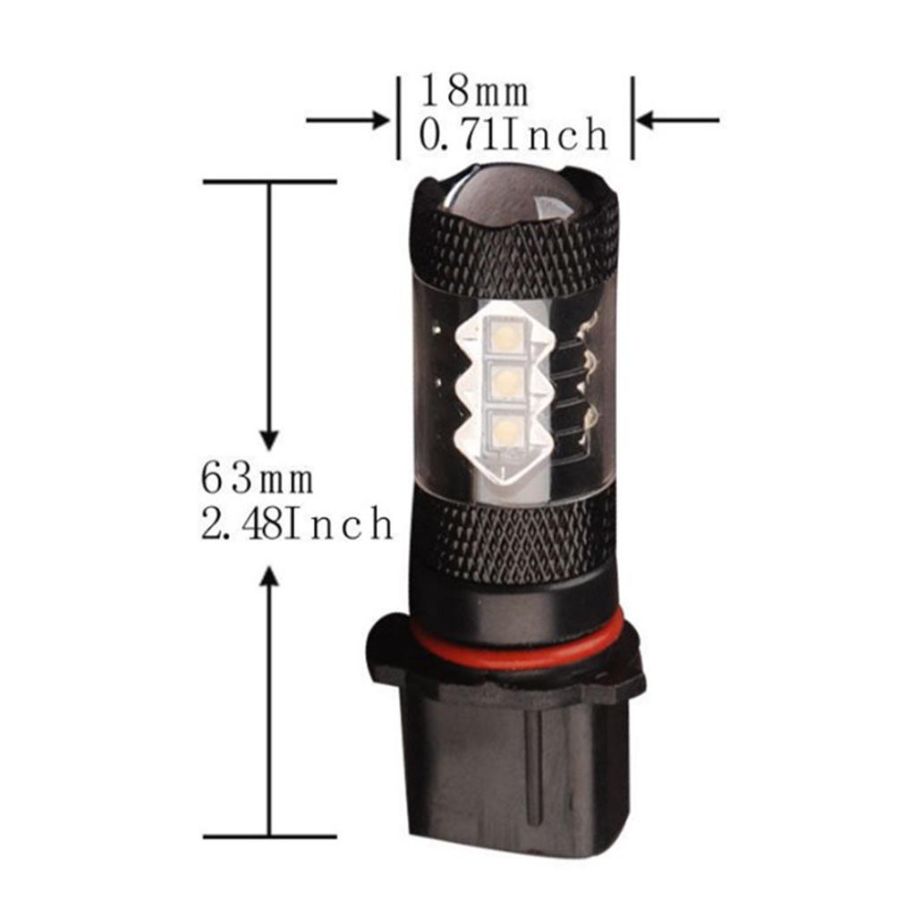 2 Trắng P13W Bóng Đèn LED LED Đèn Pha Ô Tô Trước Lái Xe Đèn DRL