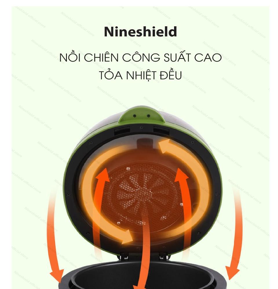 Nồi chiên không dầu 8L , Thiết Kế Hiện Đại, Giúp Bạn Và Gia Đình Thưởng Thức Những Món Rán, Quay Thật Thơm Ngon